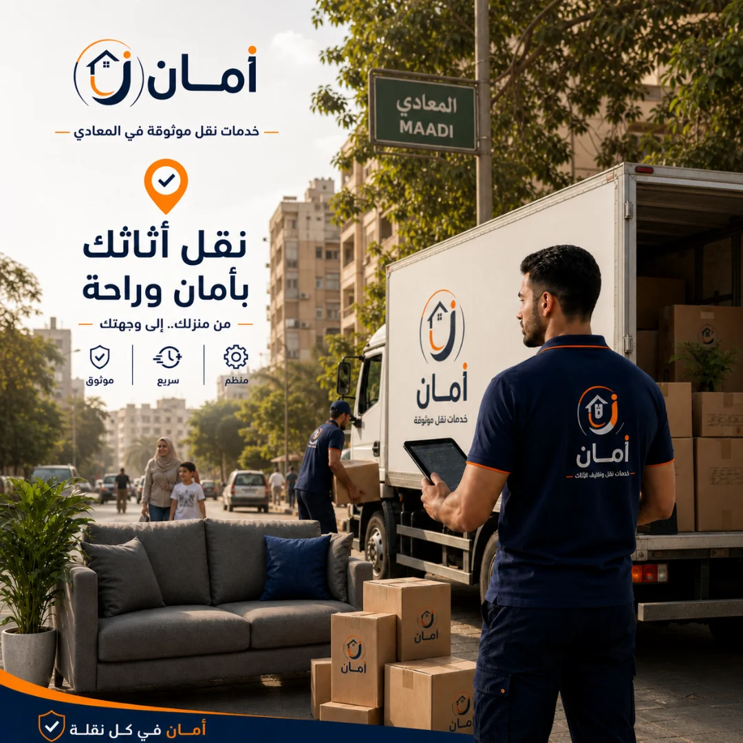 فريق أمان أثناء تجهيز الأثاث للنقل في المعادي