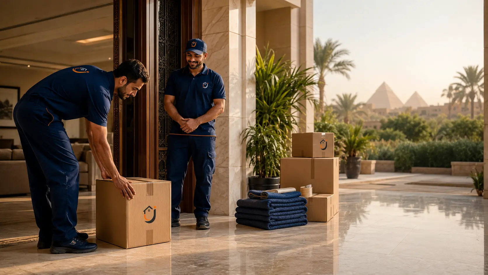 تجهيز قطعة أثاث للتغليف والنقل في الشيخ زايد مع أمان